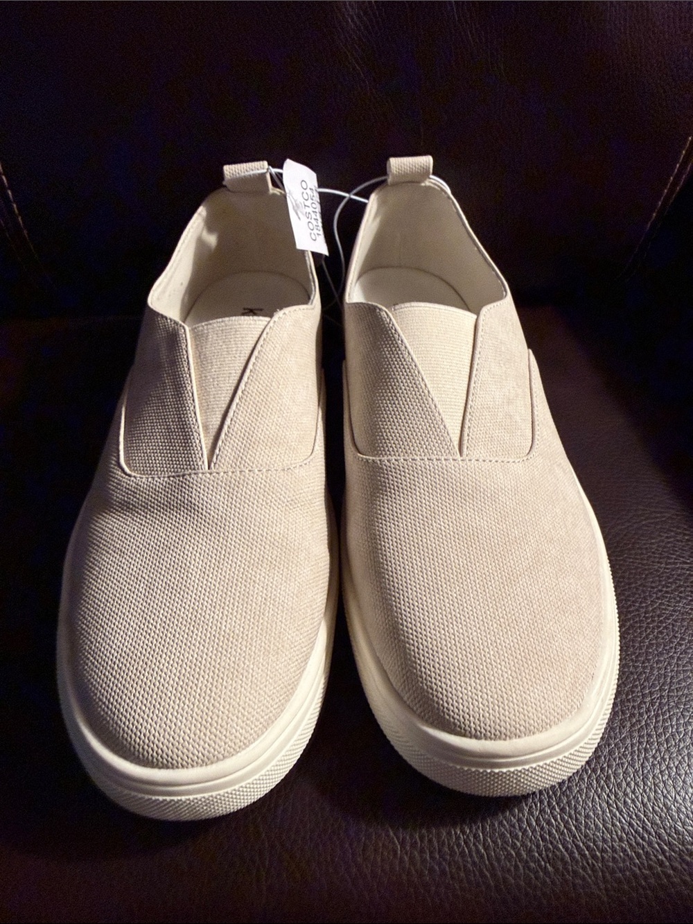 Kensie beige slip on sneakers.  Size 10. New